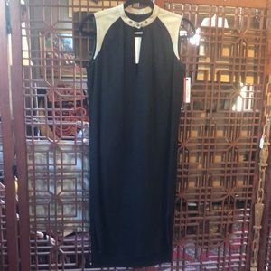 Belstaff made in italy. motocross / biker dress black w/ leather accents